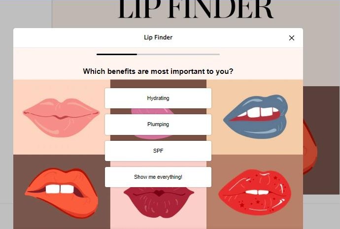 Sephora quiz example