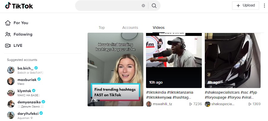 the trending page on TikTok is a fantastic resource