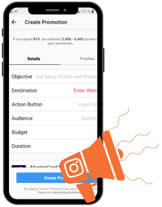 instagram ads budget