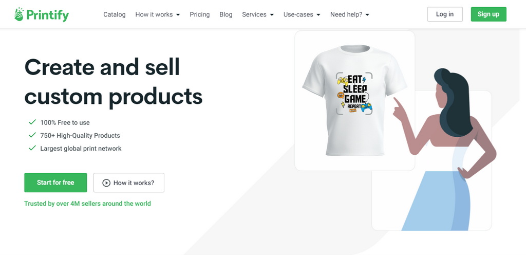 printify shopify print on demand service