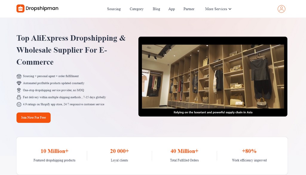 Dropshipman best Shopify dropshipping apps