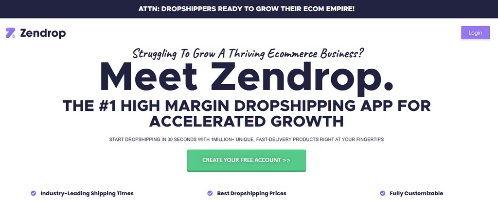 Zendrop dropshipping plugin Shopify