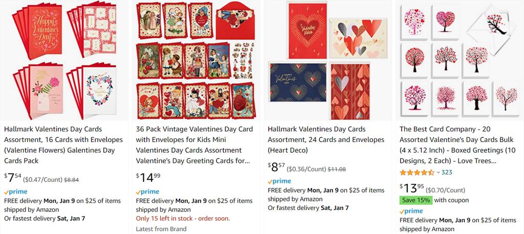 Valentine School Card Bulk Case 24