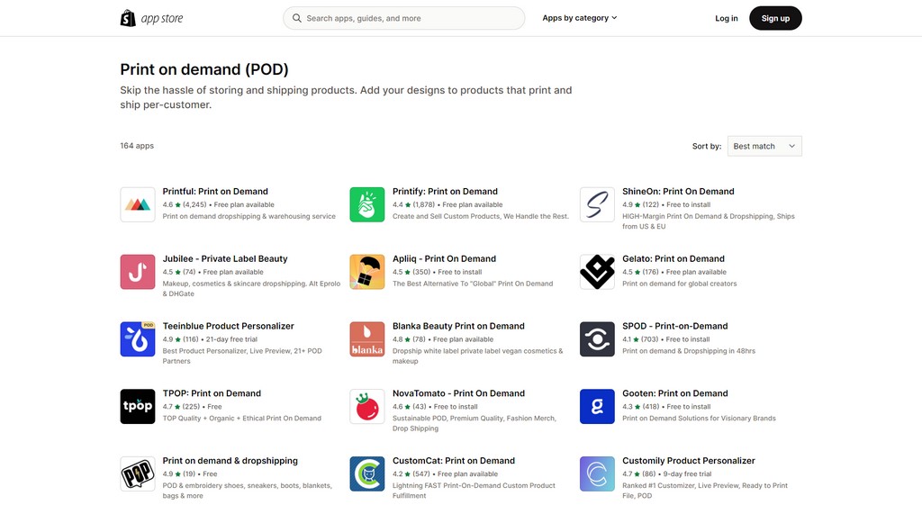 print on demand Shopify apps