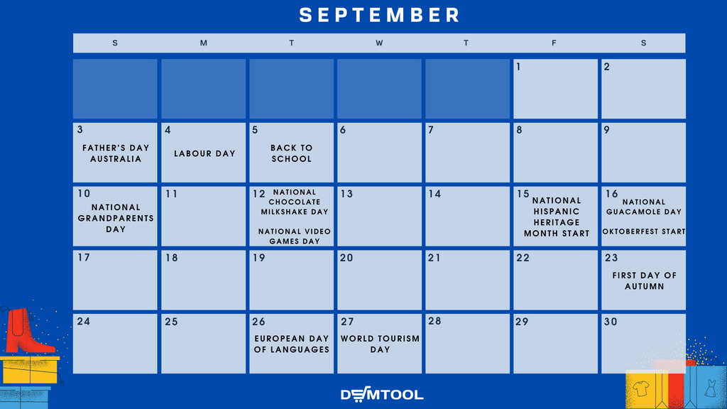 September 2023 calendar with holidays