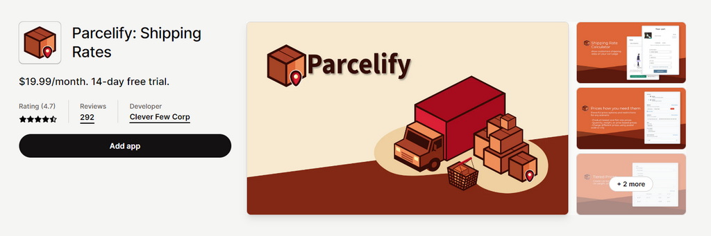 parcelify shopify shipping app