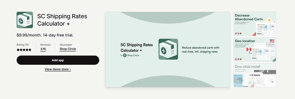 shopify apps shipping rates calculator plus