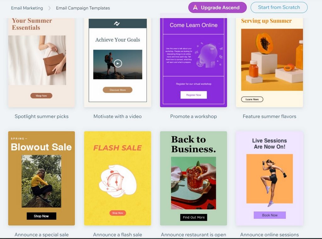 Ascend by Wix email marketing tool