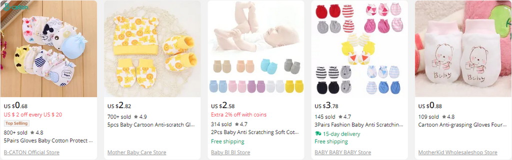 anti-scratch mittens top selling baby products