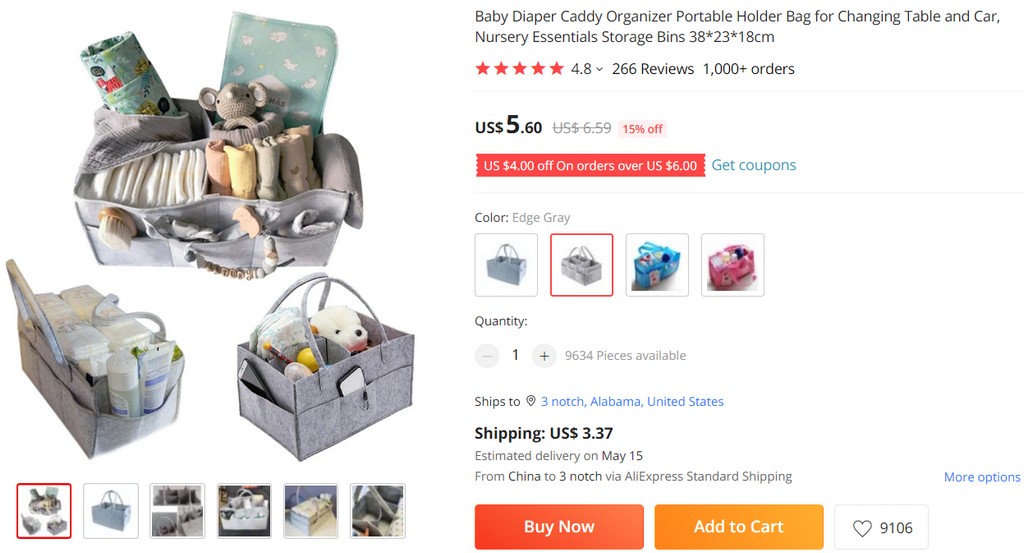 Baby Accessories Newborn Baby Diaper Bag Organizer Nappy Bag Maternity  Handbag Nursery Storage Portable Holder Bag Foldable Baby Care Container -  1Pc