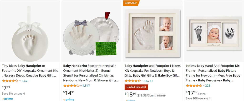 handprint kits idea to sell baby stuff