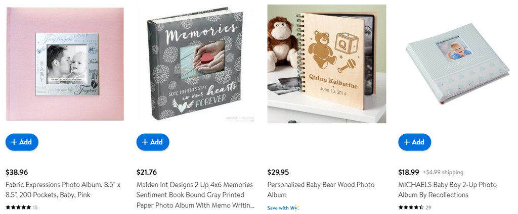 photo albums to sell baby items