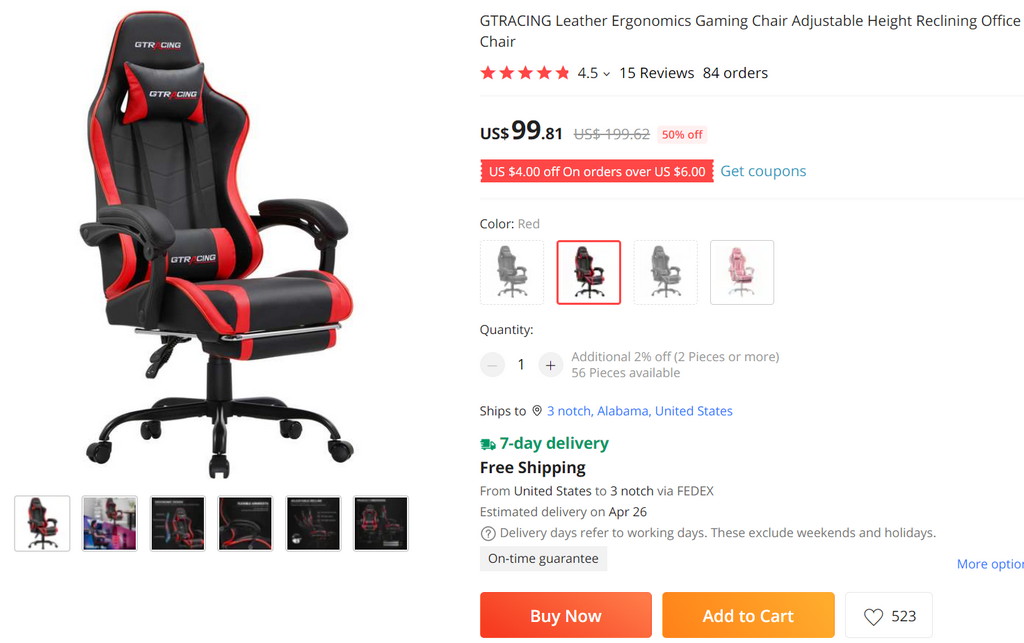 AliExpress dropship gaming gear idea