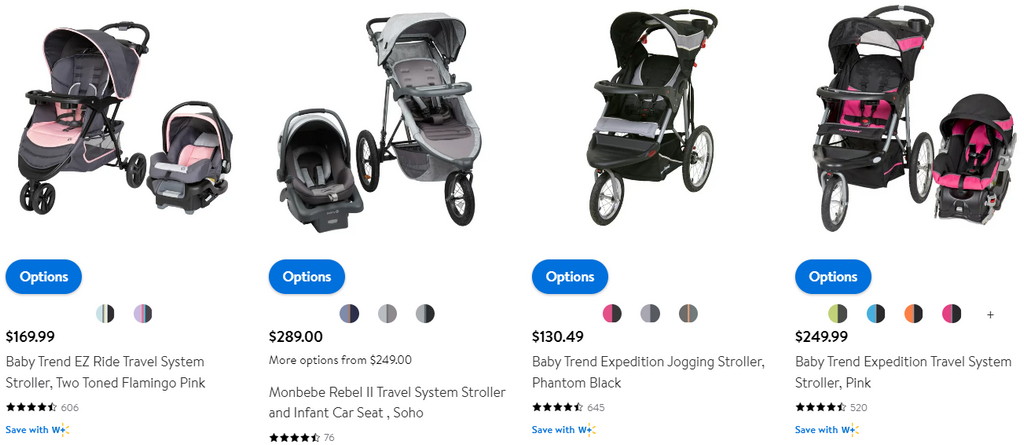 Strollers top selling baby products