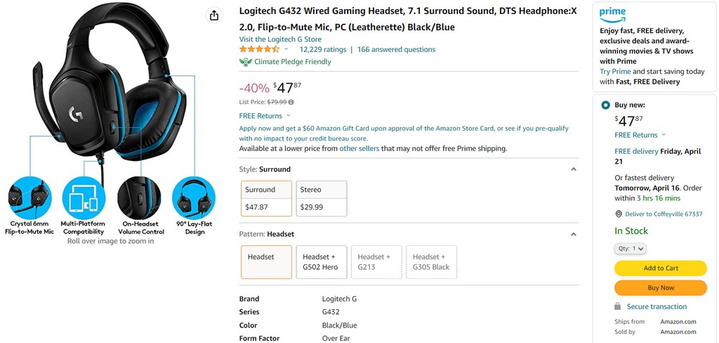 Where Gaming Meets Audio Excellence: Conquer Your Foes with the Logitech  G432 Gaming Headset!