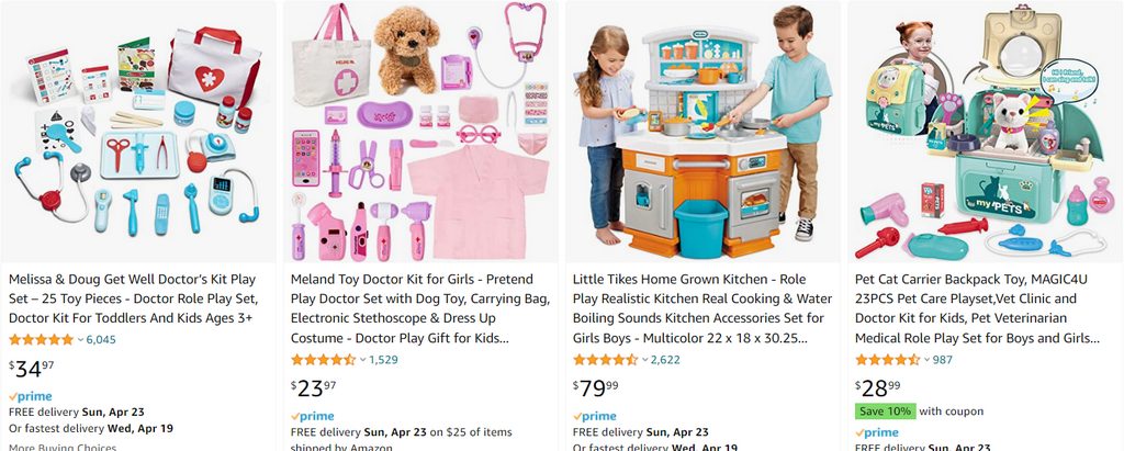 role-play toys sell baby stuff