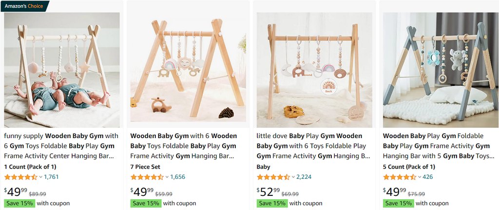 wooden gyms best baby products to sell online