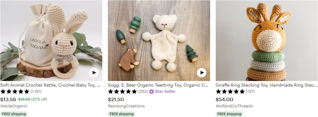 handmade toys baby products dropshipping