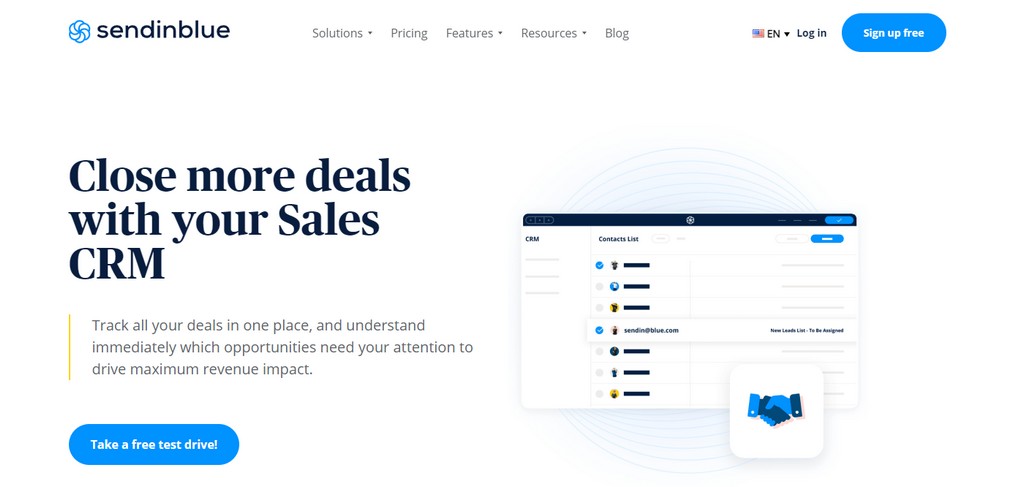 SendinBlue eCommerce CRM tools