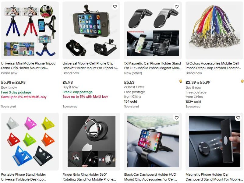 Mobile & accessories eBay UK niche