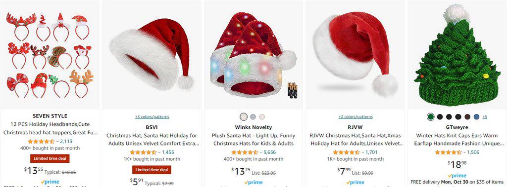 christmas hats winter products