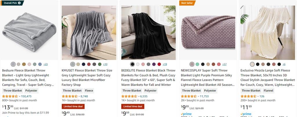 Fleece Throw Blankets black friday top selling items