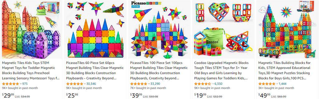 Magnetic Tiles Sets black friday top selling items
