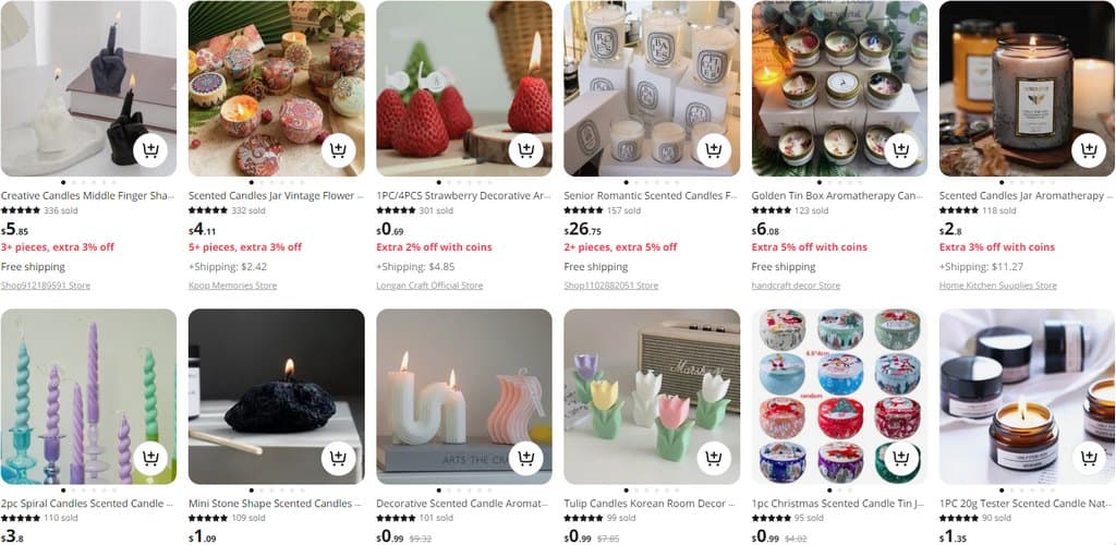 scented candles dropshipping winter products