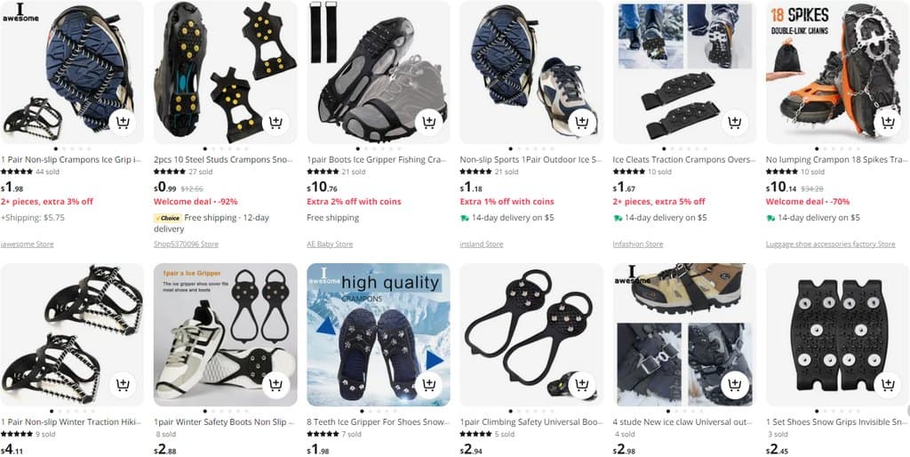 traction cleats winter dropshipping products