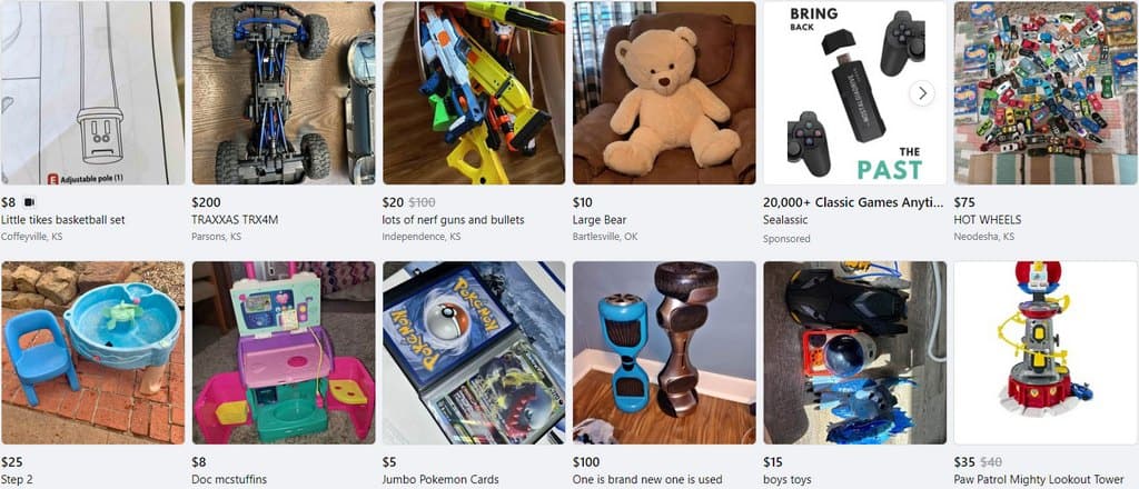 kids toys items on facebook marketplace