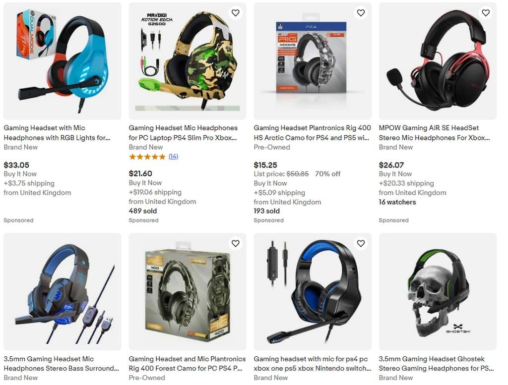 What do people buy the most online - wireless gaming headset