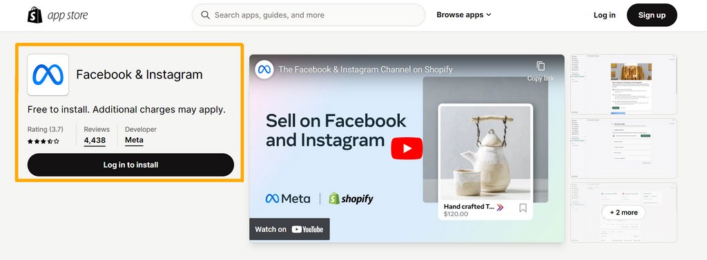 Facebook Instagram shopify marketing tools