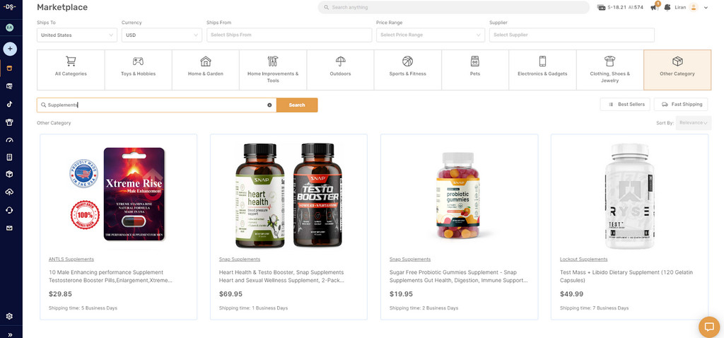 supplements profitable niches with low competition